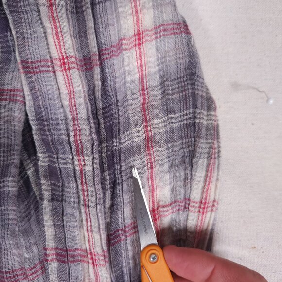 Sundance Beat Back Beauty Snap Shirt Womens XL Mixed Plaid Rayon Boho Western - Picture 9 of 16